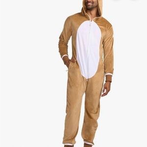 Brown and White Hooded Onesie